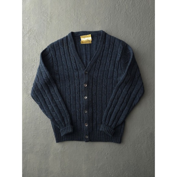 Jantzen Other - Vintage 1960s Jantzen Country Squire Worsted Wool Cable Knit Cardigan Sweater M